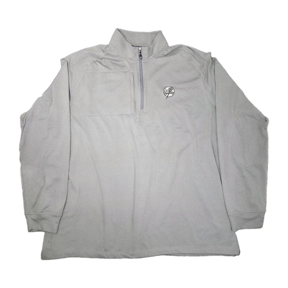 Cutter & Buck New York Yankees 1/4 Zip Pullover Gray Mens 4XT Tall MLB